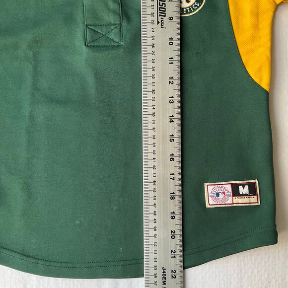 Genuine Big Kid’s Short Sleeve Sport Shirt Size M (8-10),Green,Oakland Athletics - Picture 3 of 8